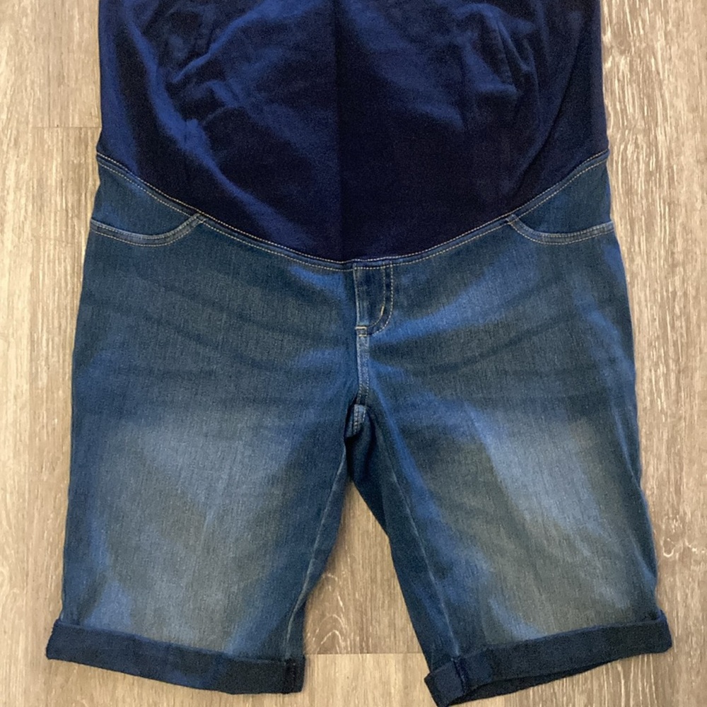 Maternity Blue Denim Shorts